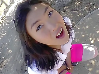 Racy Shemale Yuri Myeon JERKING OFF HER BIG COCK!!!